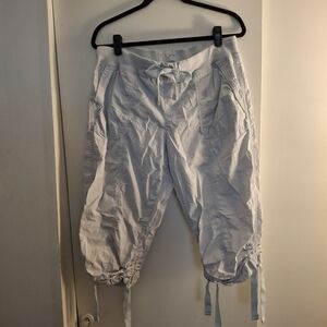 Calvin Klein Light Blue Women's Drawstring Capris